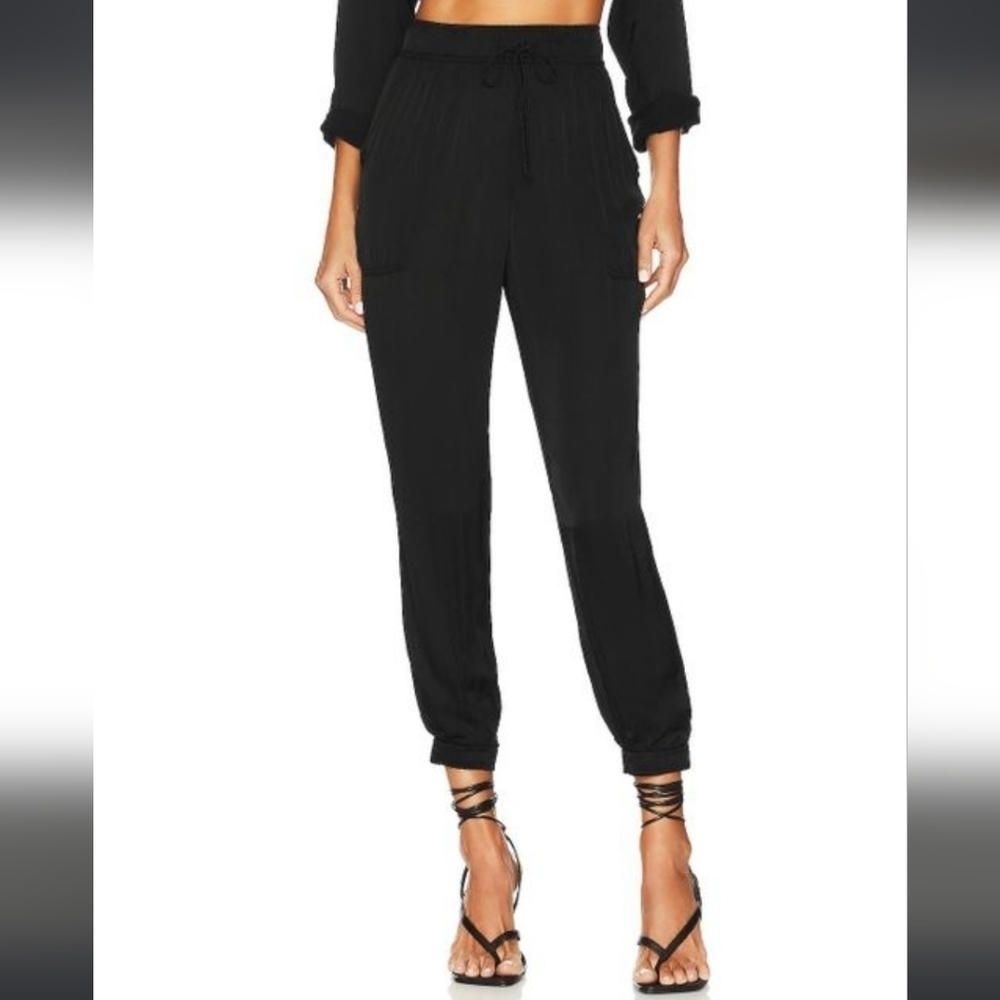 Young Fabulous & Broke Hi-Rise Tapered Pull-on Trouser Pants Small Women Gray